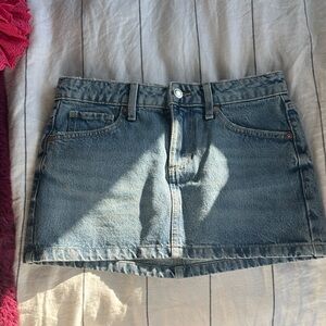 Mango Blue Denim Mini Skirt